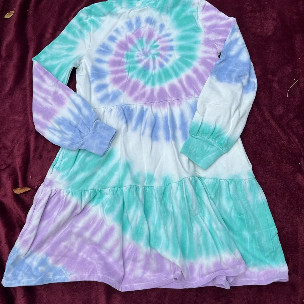Style & Co PM Tie-Dye Tiered Dress M